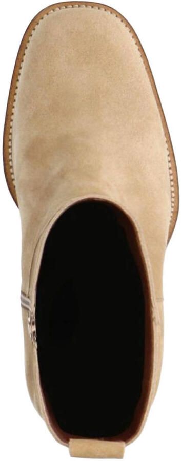 Manfield Dames Beige suède enkellaarsjes - Foto 3