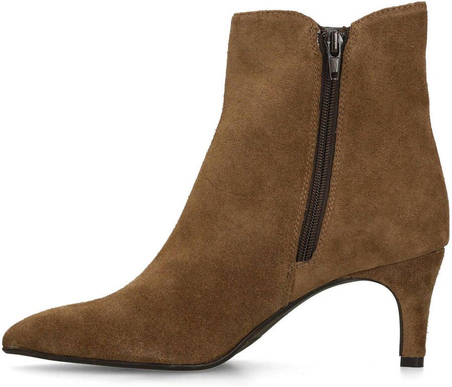 Manfield Dames Taupe suède enkellaarsjes - Foto 2