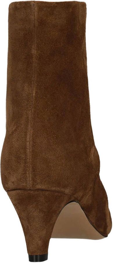 Manfield Bruine suède slouchy enkellaarsjes - Foto 3
