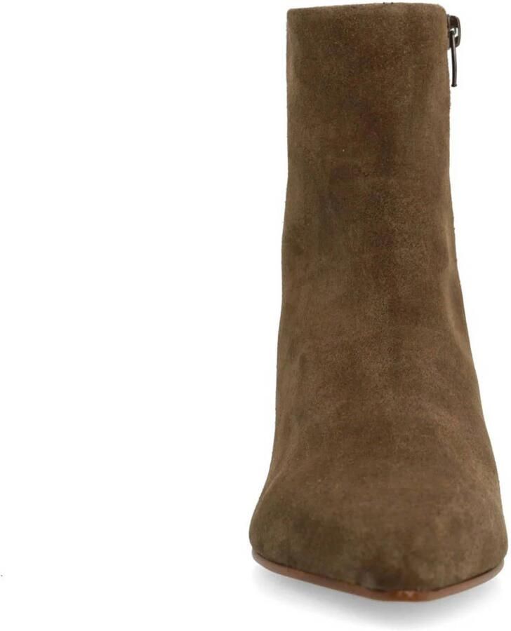 Manfield Heren Taupe suède enkellaarsjes met hak - Foto 2