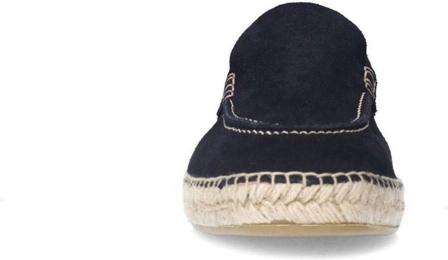 Manfield Heren Donkerblauwe suède espadrilles
