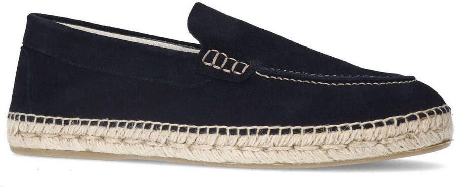 Manfield Heren Donkerblauwe suède espadrilles - Foto 2