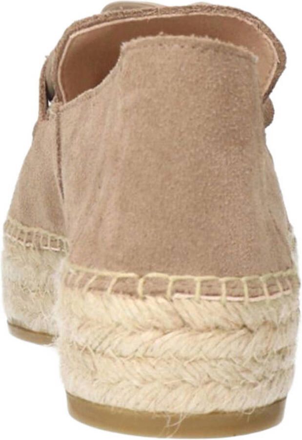 Manfield Dames Taupe suède espadrilles met chain - Foto 2