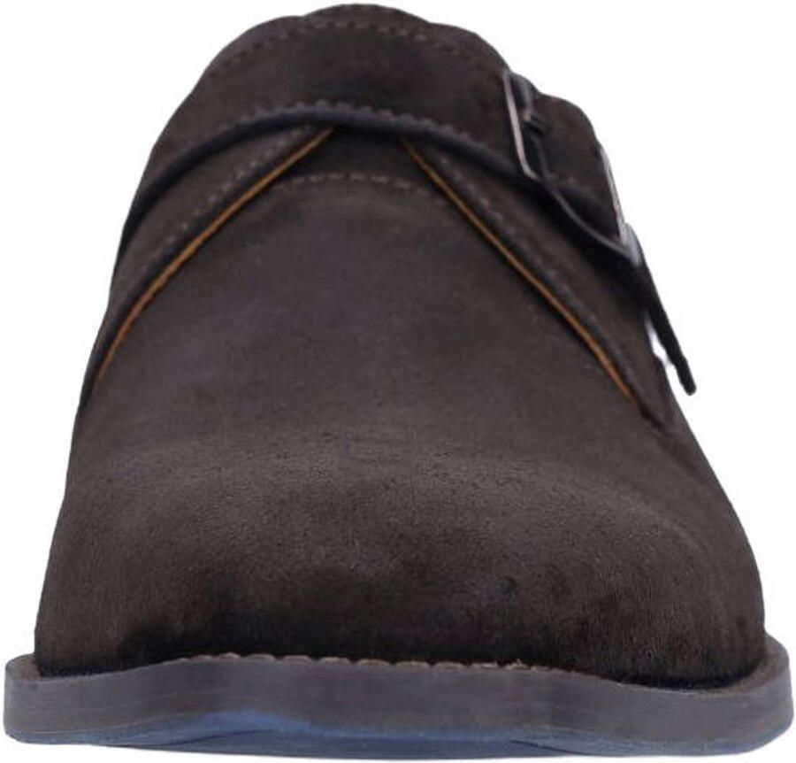 Manfield Heren Bruine suède gespschoenen - Foto 2