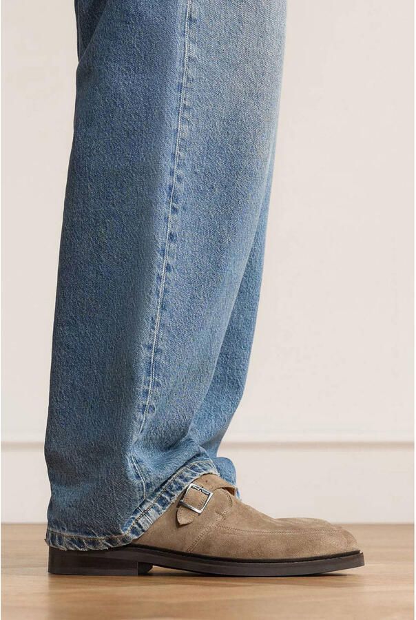 Manfield Heren Taupe suède gespschoenen - Foto 2