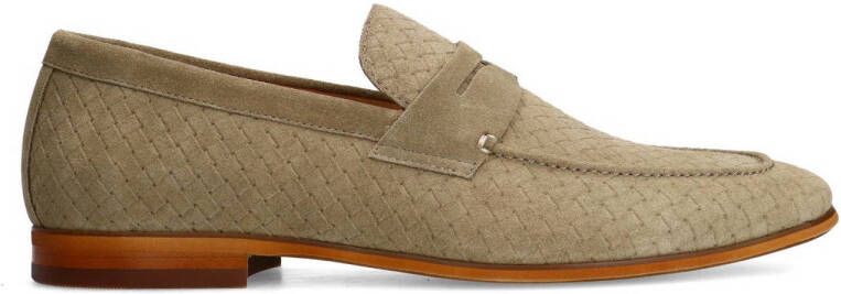Manfield Heren Taupe suède loafers