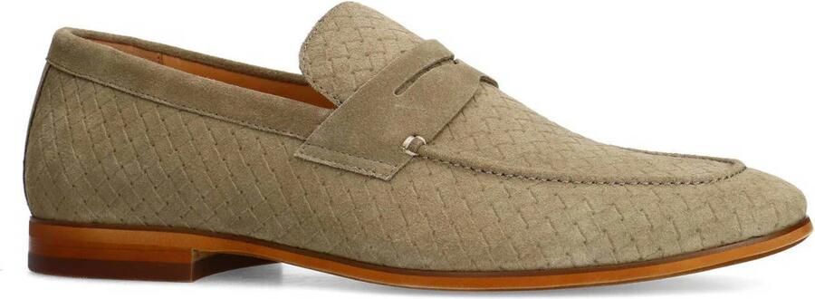Manfield Heren Taupe suède loafers