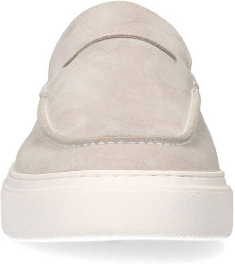 Manfield Heren Beige suède loafers met sportieve zool - Foto 2