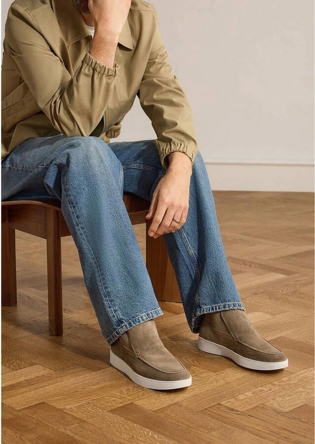 Manfield Heren Beige suède loafers