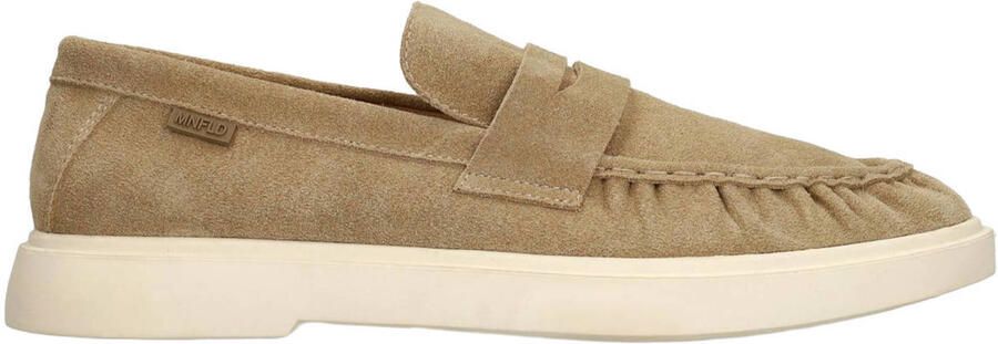 Manfield Heren Beige suède loafers
