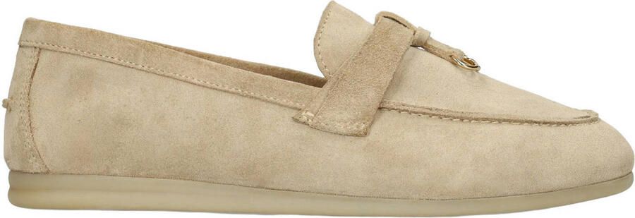 Manfield Beige suède loafers