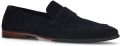 Manfield Heren Blauwe suède loafers - Blauw