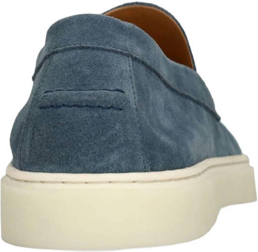 Manfield Heren Blauwe suède loafers - Foto 2