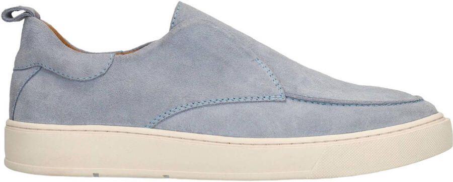 Manfield Heren Blauwe suède loafers