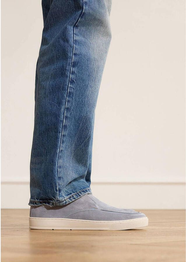 Manfield Heren Blauwe suède loafers - Foto 2