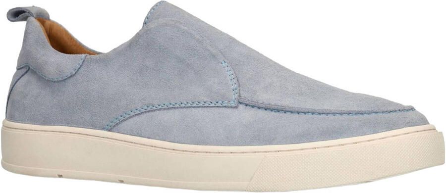 Manfield Heren Blauwe suède loafers - Foto 3
