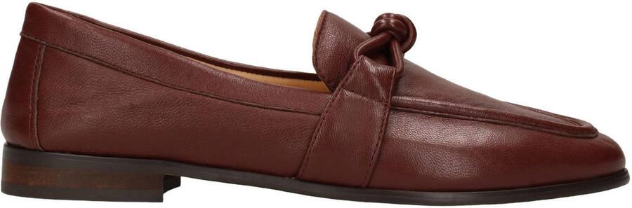 Manfield Bordeaux rode leren loafers