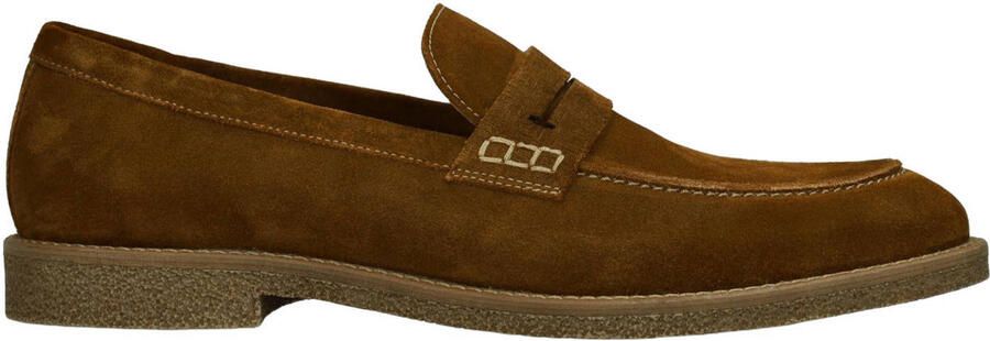 Manfield Heren Bruine suède loafers