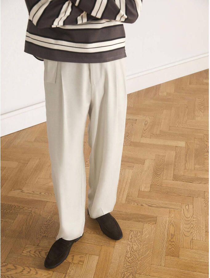 Manfield Heren Donkerbruine suède loafers - Foto 2