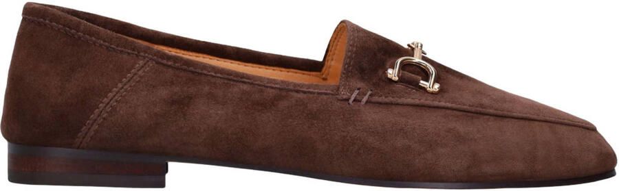 Manfield Dames Bruine suède loafers