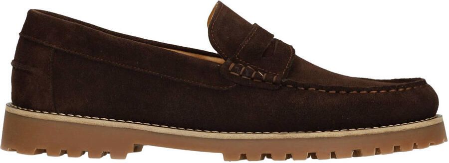 Manfield Heren Bruine suède loafers