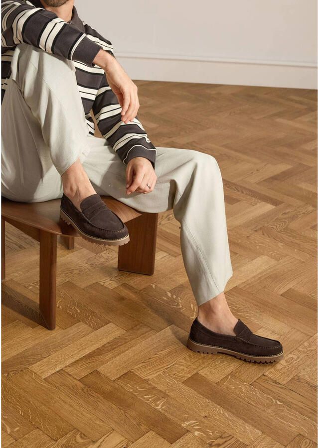 Manfield Heren Bruine suède loafers - Foto 2