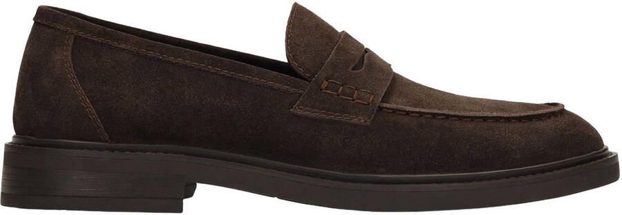 Manfield Heren Bruine suède loafers