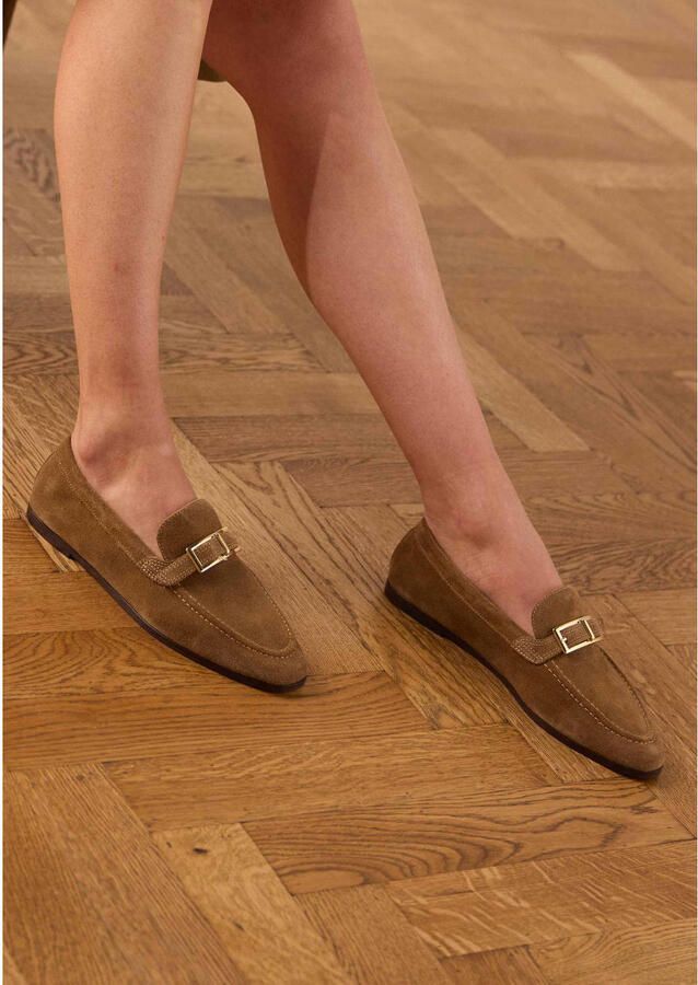Manfield Dames Cognac suède loafers - Foto 3