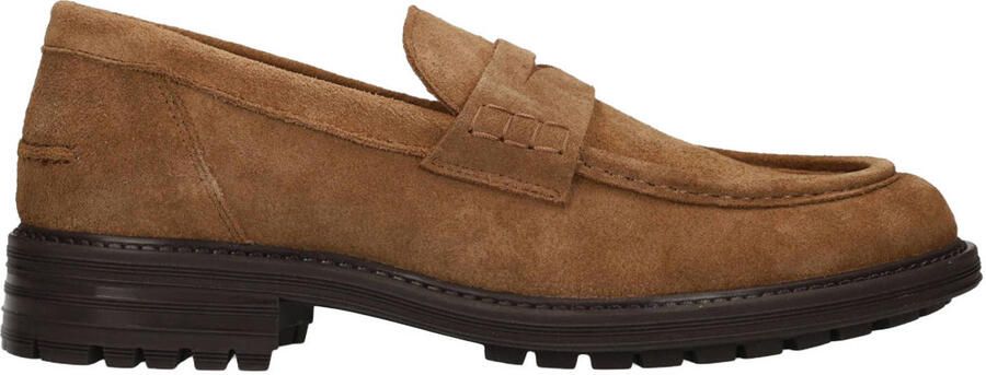 Manfield Heren Taupe suède loafers