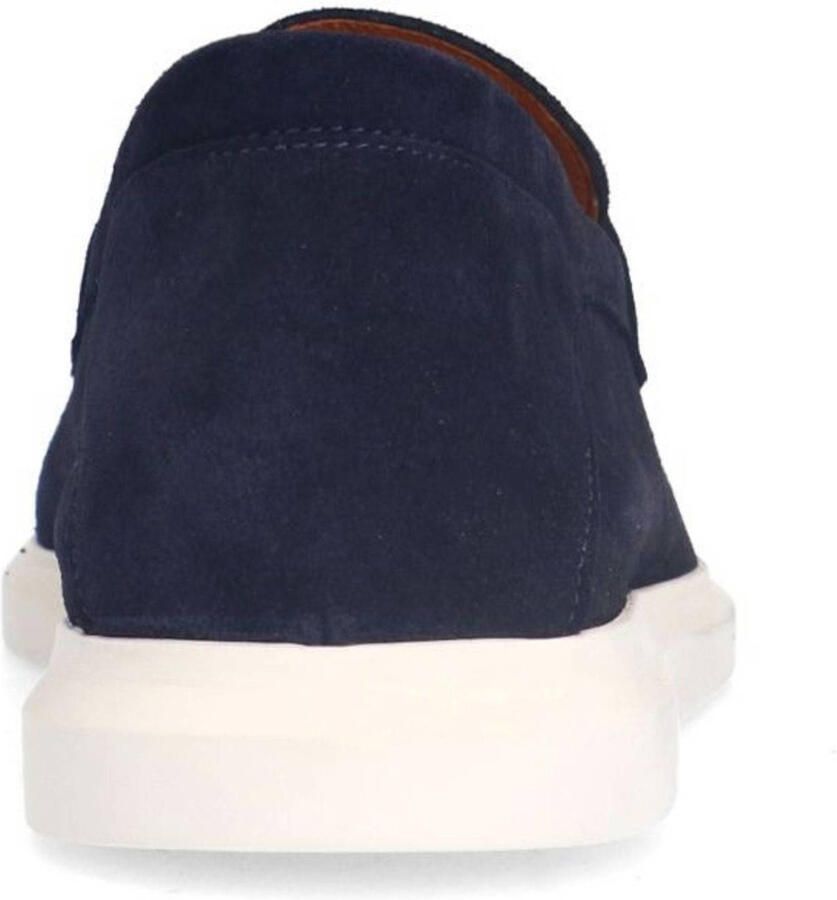 Manfield Heren Donkerblauwe suède loafers - Foto 2