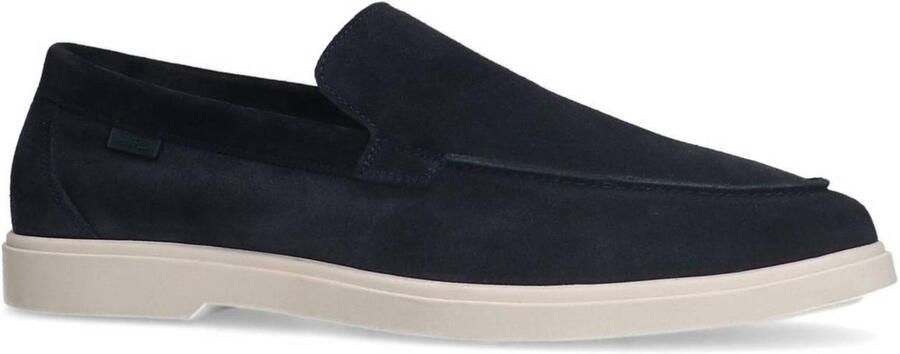 Manfield Heren Donkerblauwe suède loafers