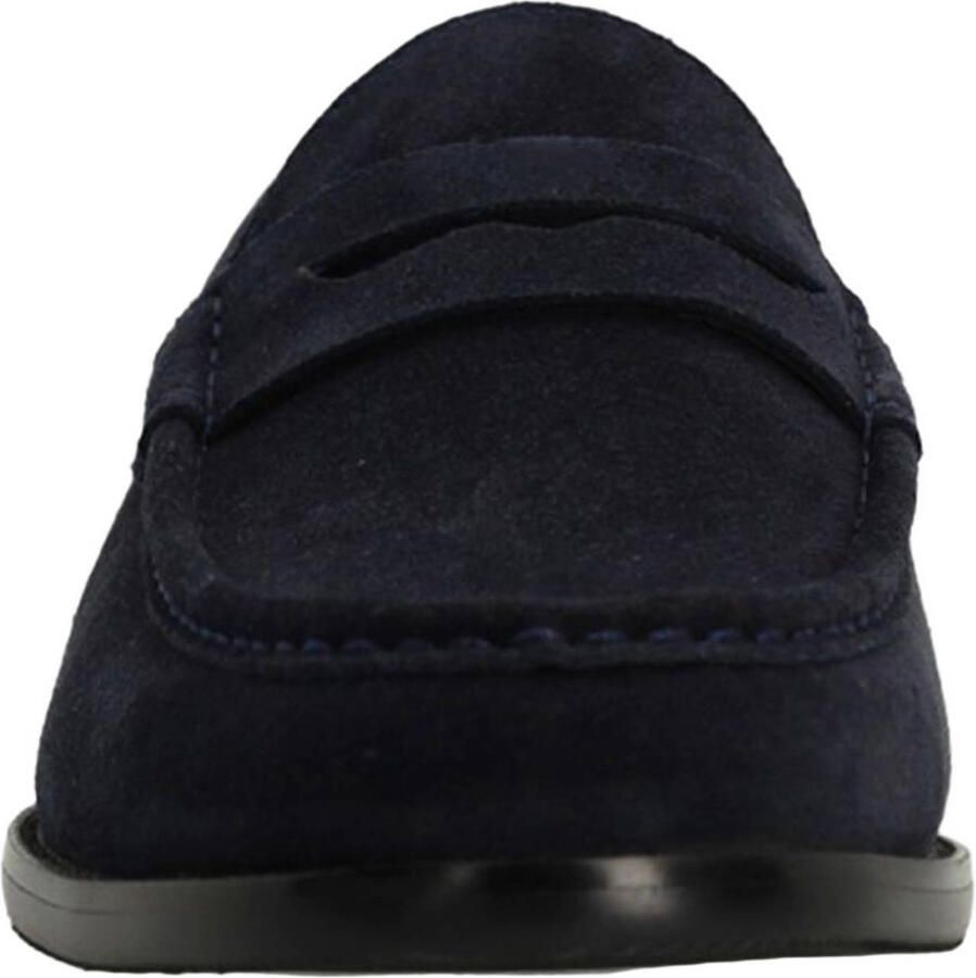 Manfield Heren Donkerblauwe suède loafers - Foto 2