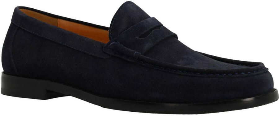 Manfield Heren Donkerblauwe suède loafers - Foto 3
