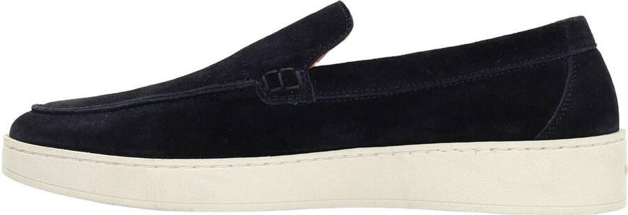 Manfield Heren Donkerblauwe suède loafers