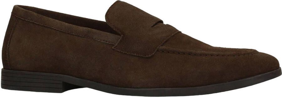 Manfield Heren Donkerbruine suède loafers - Foto 3