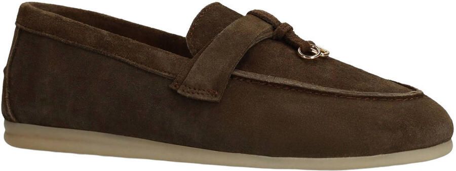 Manfield Dames Bruine suède loafers - Foto 3