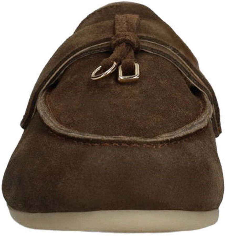 Manfield Dames Bruine suède loafers - Foto 2