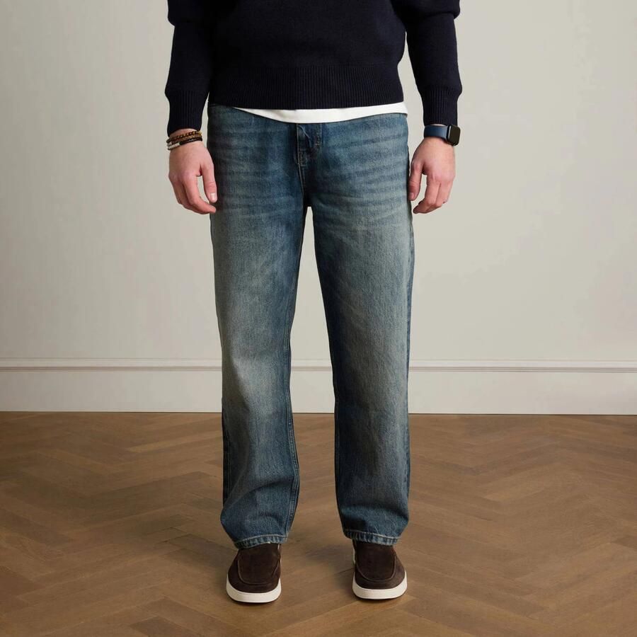 Manfield Heren Bruine suède loafers