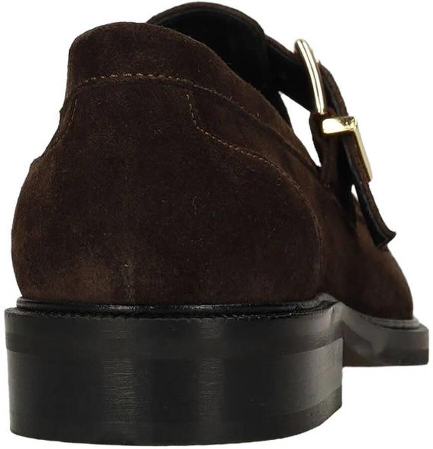 Manfield Dames Bruine suède loafers - Foto 2