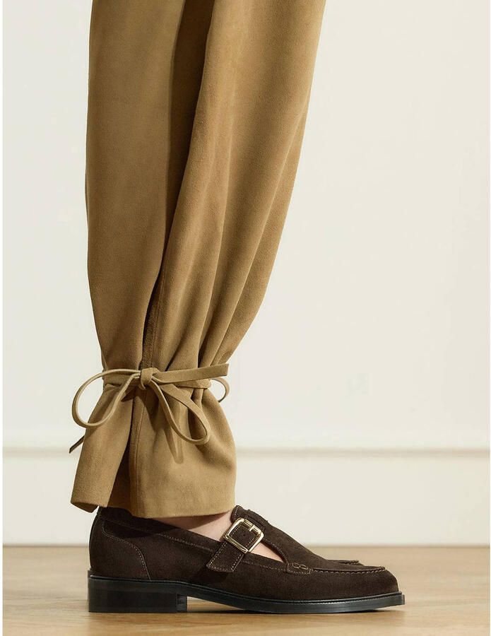 Manfield Dames Bruine suède loafers - Foto 2