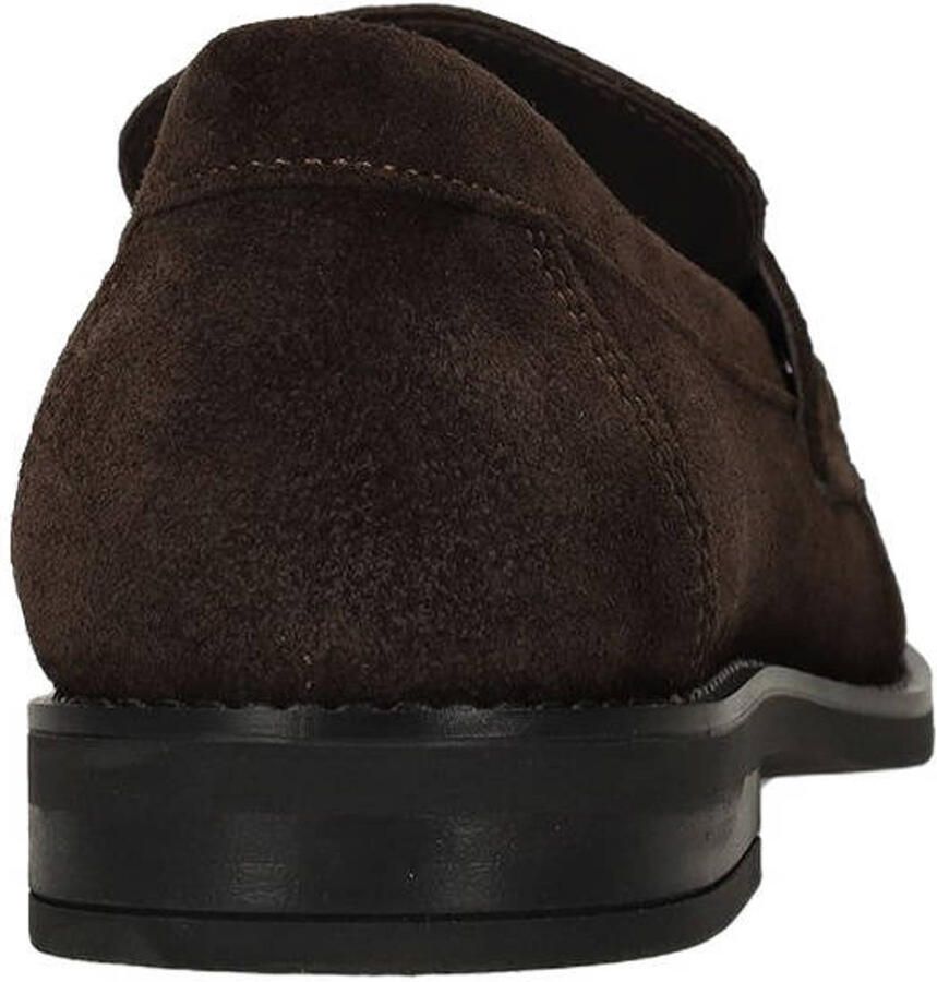 Manfield Dames Donkerbruine suède loafers - Foto 2