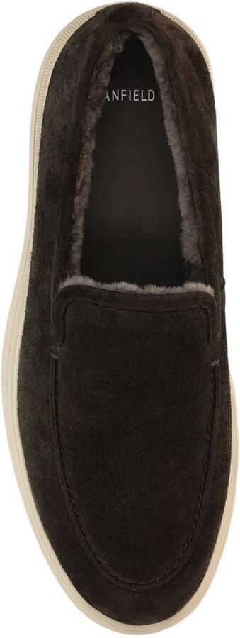 Manfield Heren Donkergrijze suède loafers - Foto 3