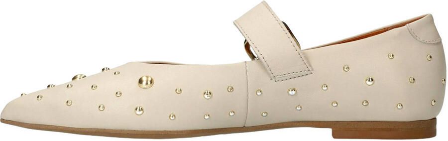Manfield Dames Off white leren loafers - Foto 3