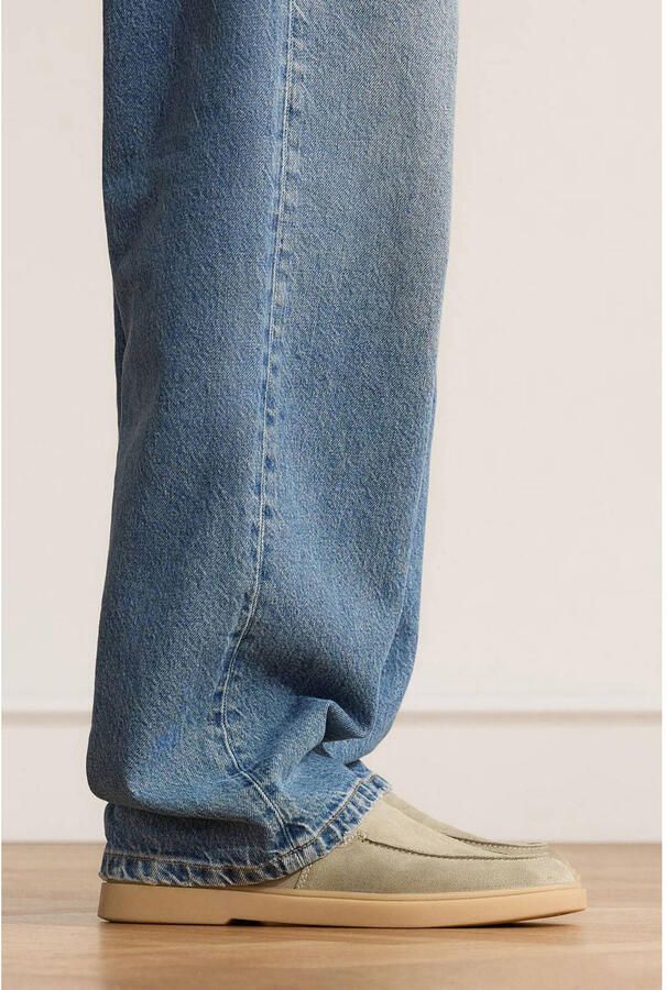 Manfield Heren Groene suède loafers - Foto 3