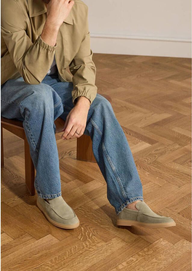 Manfield Heren Groene suède loafers - Foto 2
