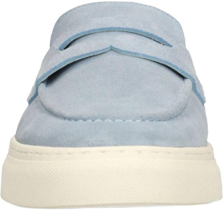 Manfield Heren Blauwe suède loafers - Foto 2