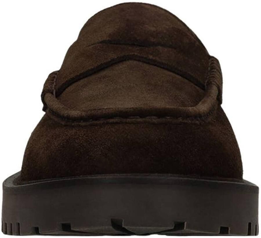 Manfield suède loafers met profielzool bruin - Foto 2