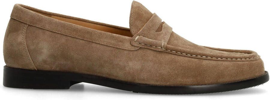 Manfield Heren Taupe suède loafers