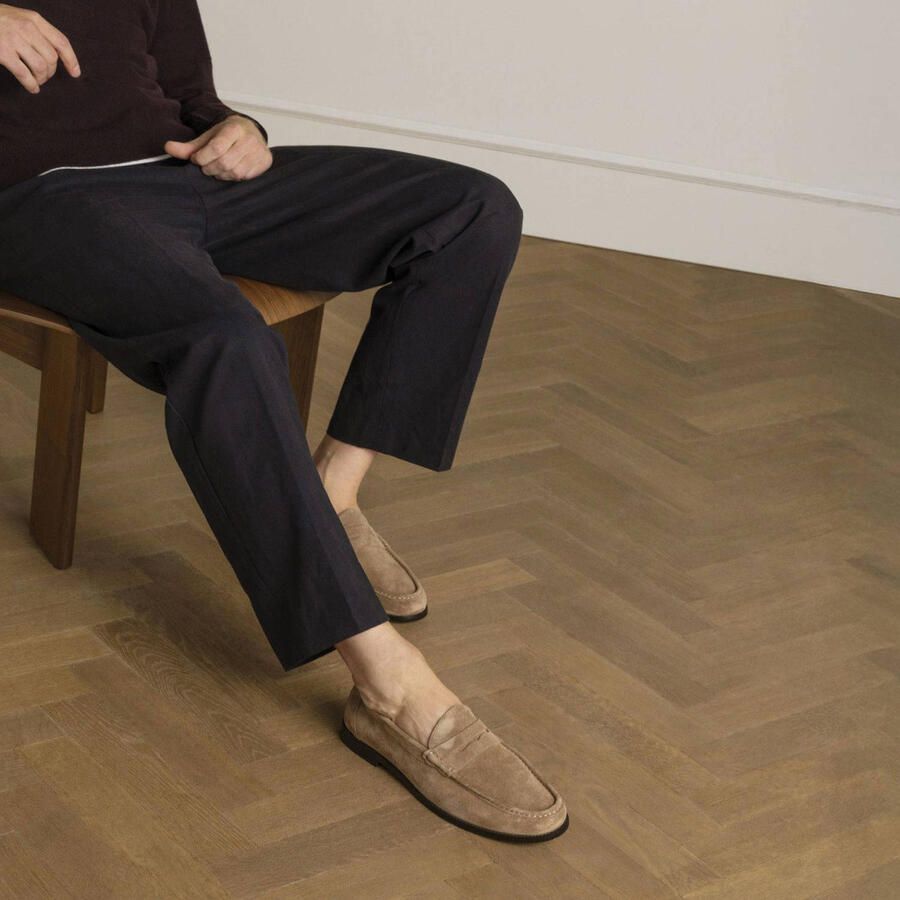 Manfield Heren Taupe suède loafers - Foto 2