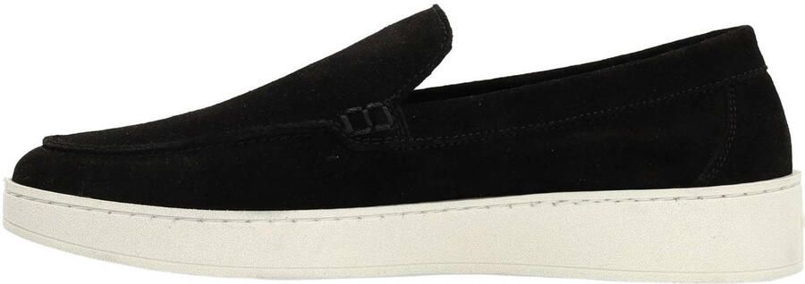 Manfield Heren Zwarte suède loafers